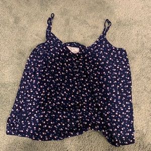 Hippie Rose ditsy-floral cami button-up blouse